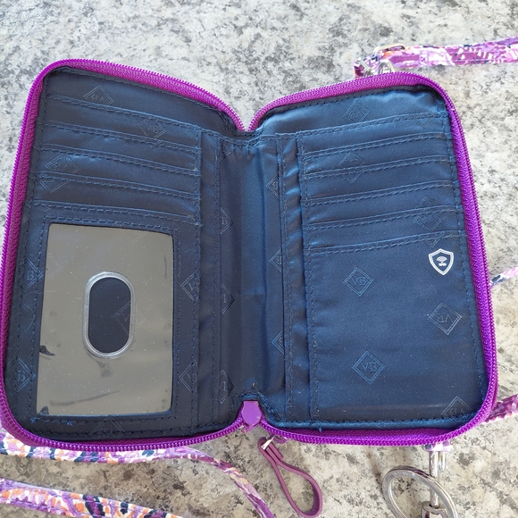 Vera Bradley Purple and Pink Patterned Crossbody Bag - Picture 3 of 5